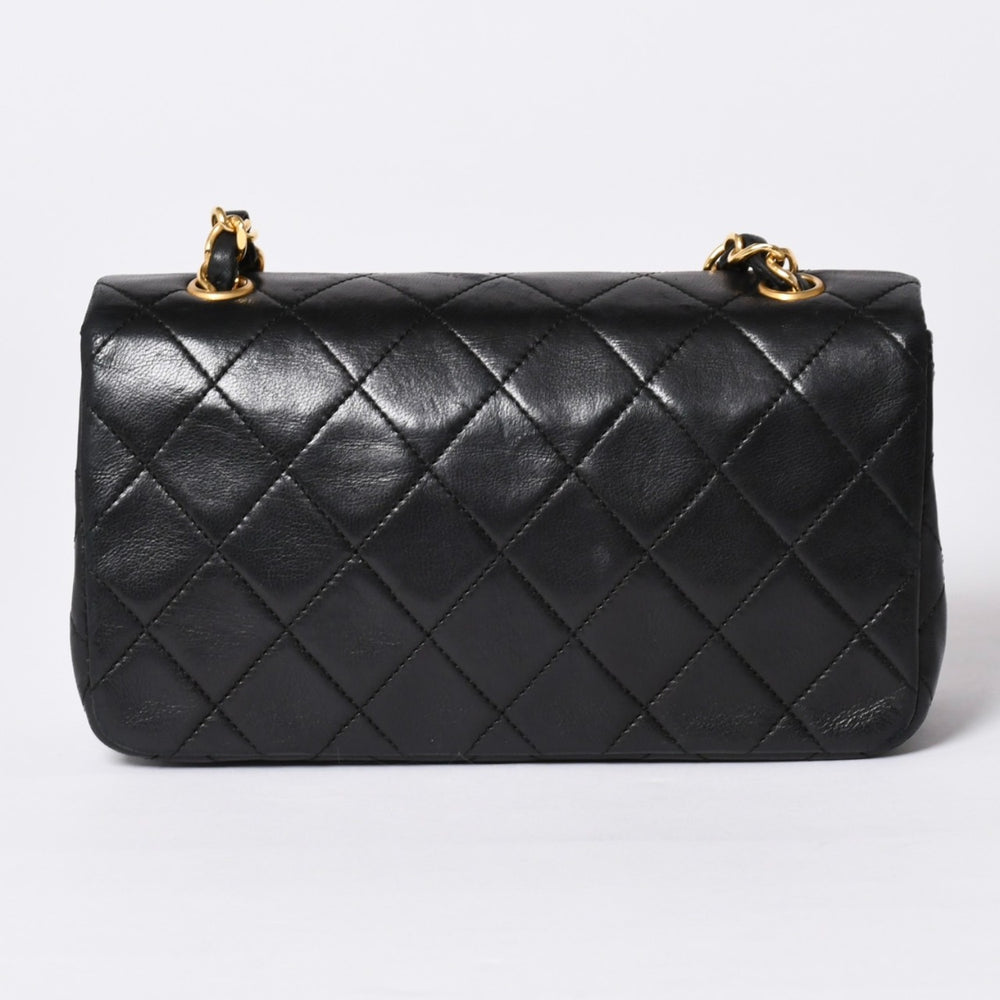 CHANEL Full Flap Mini Matelasse 19 S Chain Shoulder Bag A2300 No. 1 Coco Mark Lambskin Gold Hardware Good Condition Used 4a002130