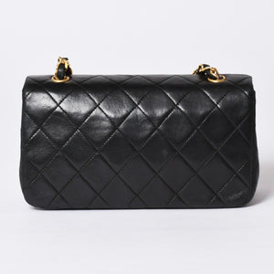CHANEL Full Flap Mini Matelasse 19 S Chain Shoulder Bag A2300 No. 1 Coco Mark Lambskin Gold Hardware Good Condition Used 4a002130