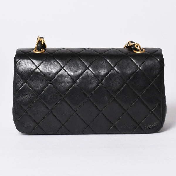 CHANEL Full Flap Mini Matelasse 19 S Chain Shoulder Bag A2300 No. 1 Coco Mark Lambskin Gold Hardware Good Condition Used 4a002130
