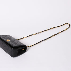 CHANEL Full Flap Mini Matelasse 19 S Chain Shoulder Bag A2300 No. 1 Coco Mark Lambskin Gold Hardware Good Condition Used 4a002130