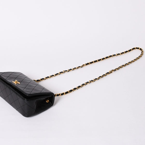 CHANEL Full Flap Mini Matelasse 19 S Chain Shoulder Bag A2300 No. 1 Coco Mark Lambskin Gold Hardware Good Condition Used 4a002130