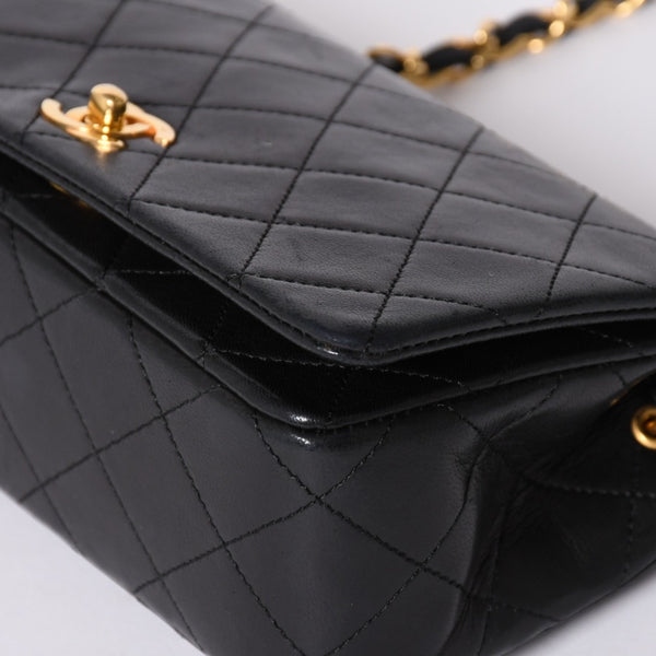 CHANEL Full Flap Mini Matelasse 19 S Chain Shoulder Bag A2300 No. 1 Coco Mark Lambskin Gold Hardware Good Condition Used 4a002130