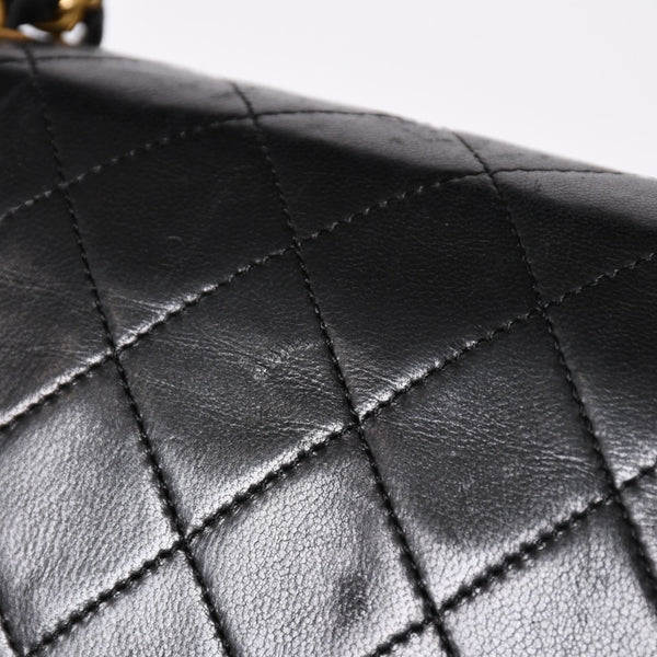 CHANEL Full Flap Mini Matelasse 19 S Chain Shoulder Bag A2300 No. 1 Coco Mark Lambskin Gold Hardware Good Condition Used 4a002130
