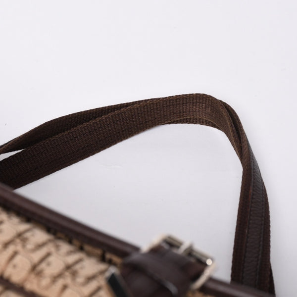 Christian Dior Trotter Canvas Street Chic Shoulder Bag Trotter Pattern Beige Brown 13-BM-0075 Monogram Good Condition Used 4a002101