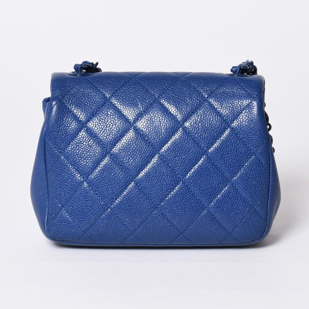 極美品 CHANEL シャネル Sフラップ Sチェーンショルダーバッグ AS1784 29番台 ココマーク キャビアスキン ブルー 中古 4a002129