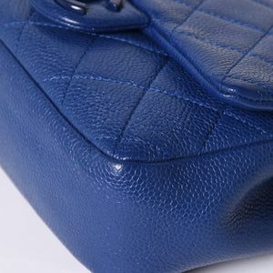 極美品 CHANEL シャネル Sフラップ Sチェーンショルダーバッグ AS1784 29番台 ココマーク キャビアスキン ブルー 中古 4a002129