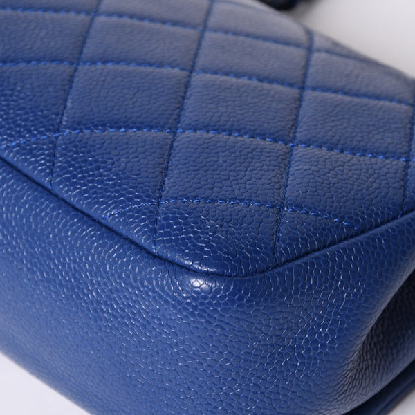極美品 CHANEL シャネル Sフラップ Sチェーンショルダーバッグ AS1784 29番台 ココマーク キャビアスキン ブルー 中古 4a002129