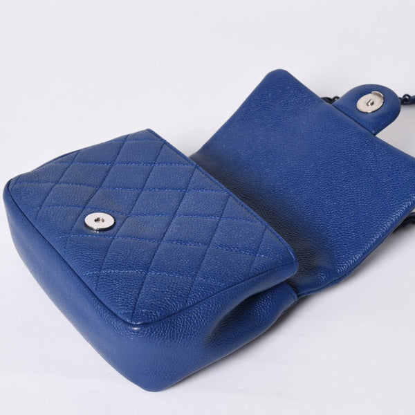 極美品 CHANEL シャネル Sフラップ Sチェーンショルダーバッグ AS1784 29番台 ココマーク キャビアスキン ブルー 中古 4a002129