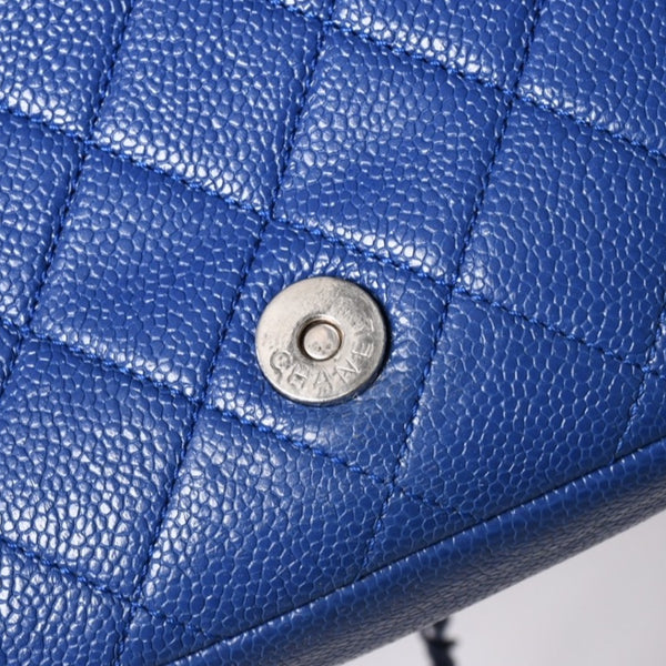 極美品 CHANEL シャネル Sフラップ Sチェーンショルダーバッグ AS1784 29番台 ココマーク キャビアスキン ブルー 中古 4a002129