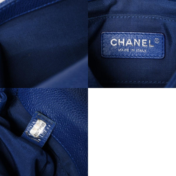 極美品 CHANEL シャネル Sフラップ Sチェーンショルダーバッグ AS1784 29番台 ココマーク キャビアスキン ブルー 中古 4a002129