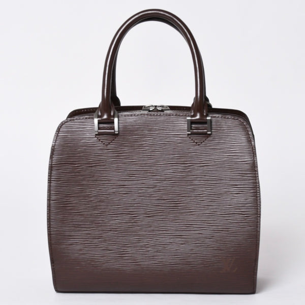 Very Good Condition LOUIS VUITTON Epi Pont Neuf Handbag M5205D Epi Leather Mocha Silver Hardware Used 4a002104