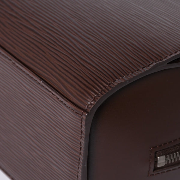 Very Good Condition LOUIS VUITTON Epi Pont Neuf Handbag M5205D Epi Leather Mocha Silver Hardware Used 4a002104