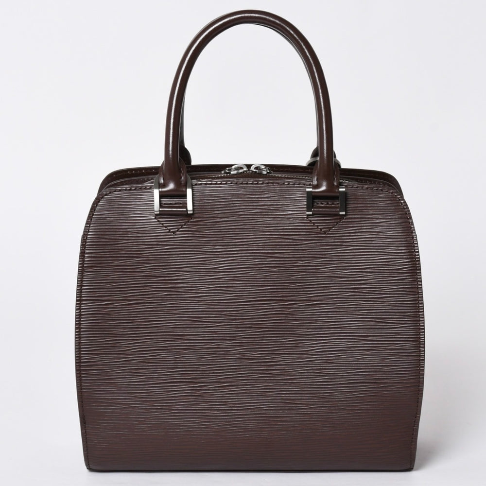 Very Good Condition LOUIS VUITTON Epi Pont Neuf Handbag M5205D Epi Leather Mocha Silver Hardware Used 4a002104