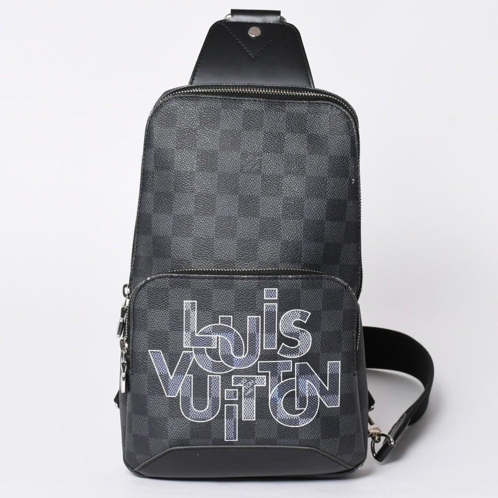 LOUIS VUITTON ルイヴィトン アヴェニュースリングバッグ ボディバッグ N40274 ダミエグラフィットキャンバス シルバー金具 中古 4a001737