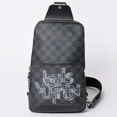 LOUIS VUITTON ルイヴィトン アヴェニュースリングバッグ ボディバッグ N40274 ダミエグラフィットキャンバス シルバー金具 中古 4a001737