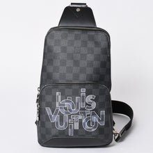 画像をギャラリービューアに読み込む, LOUIS VUITTON ルイヴィトン アヴェニュースリングバッグ ボディバッグ N40274 ダミエグラフィットキャンバス シルバー金具 中古 4a001737