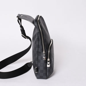 LOUIS VUITTON ルイヴィトン アヴェニュースリングバッグ ボディバッグ N40274 ダミエグラフィットキャンバス シルバー金具 中古 4a001737