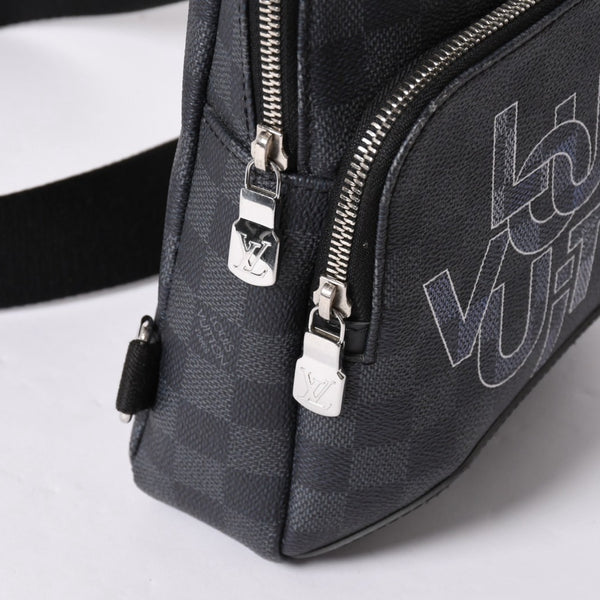LOUIS VUITTON ルイヴィトン アヴェニュースリングバッグ ボディバッグ N40274 ダミエグラフィットキャンバス シルバー金具 中古 4a001737