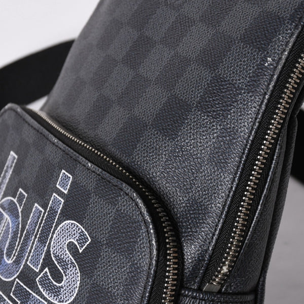 LOUIS VUITTON ルイヴィトン アヴェニュースリングバッグ ボディバッグ N40274 ダミエグラフィットキャンバス シルバー金具 中古 4a001737