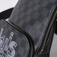 画像をギャラリービューアに読み込む, LOUIS VUITTON ルイヴィトン アヴェニュースリングバッグ ボディバッグ N40274 ダミエグラフィットキャンバス シルバー金具 中古 4a001737