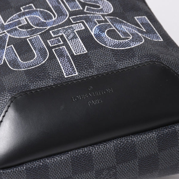 LOUIS VUITTON ルイヴィトン アヴェニュースリングバッグ ボディバッグ N40274 ダミエグラフィットキャンバス シルバー金具 中古 4a001737
