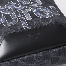 画像をギャラリービューアに読み込む, LOUIS VUITTON ルイヴィトン アヴェニュースリングバッグ ボディバッグ N40274 ダミエグラフィットキャンバス シルバー金具 中古 4a001737