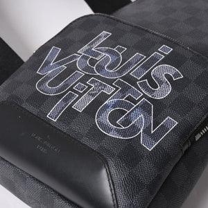 LOUIS VUITTON ルイヴィトン アヴェニュースリングバッグ ボディバッグ N40274 ダミエグラフィットキャンバス シルバー金具 中古 4a001737