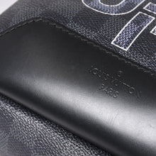 画像をギャラリービューアに読み込む, LOUIS VUITTON ルイヴィトン アヴェニュースリングバッグ ボディバッグ N40274 ダミエグラフィットキャンバス シルバー金具 中古 4a001737