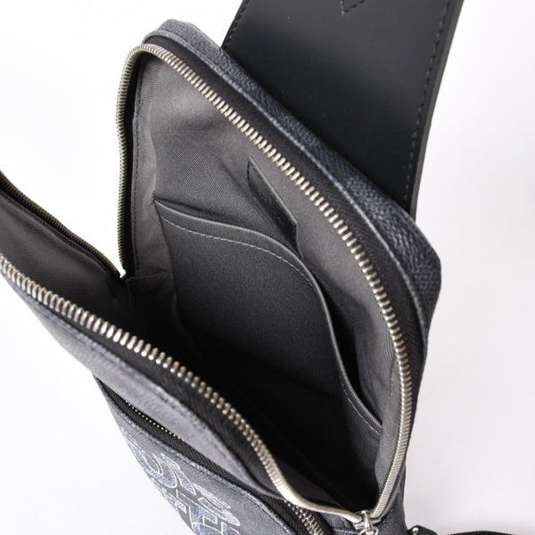 LOUIS VUITTON ルイヴィトン アヴェニュースリングバッグ ボディバッグ N40274 ダミエグラフィットキャンバス シルバー金具 中古 4a001737