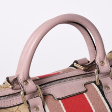 画像をギャラリービューアに読み込む, 極美品 GUCCI グッチ ハンドバッグ ショルダーバッグ GGキャンバス レザー ベージュ グレーパープル 247205 中古 4a002052