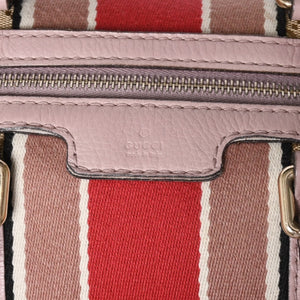 Very Good Condition GUCCI Handbag Shoulder Bag GG Canvas Leather Beige Gray Purple 247205 Used 4a002052