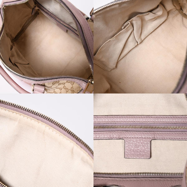 Very Good Condition GUCCI Handbag Shoulder Bag GG Canvas Leather Beige Gray Purple 247205 Used 4a002052