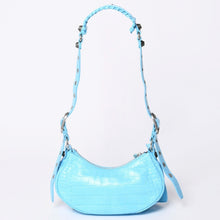 画像をギャラリービューアに読み込む, 極美品 BALENCIAGA バレンシアガ Le Cargole ルカゴール ショルダーバッグ ブルー シルバー金具 671309 中古 4a002107