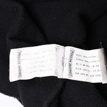 画像をギャラリービューアに読み込む, CHROME HEARTS クロムハーツ クロスパッチサーマルクルーネックカットソー レザークロスパッチ ブラック サーマル ロンT カットオフ ワッフル地 美品 中古 4a002112
