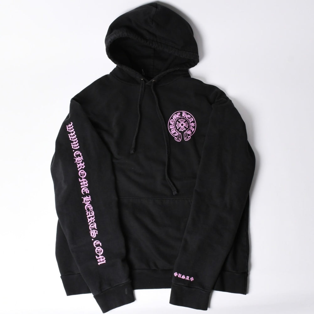 CHROME HEARTS Online Exclusive horse Shoe Hoodie Online Exclusive Black Pink Hoodie Parka Horseshoe Good Condition Used 4a002127