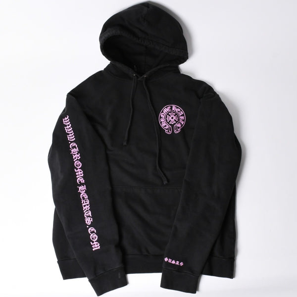 CHROME HEARTS Online Exclusive horse Shoe Hoodie Online Exclusive Black Pink Hoodie Parka Horseshoe Good Condition Used 4a002127