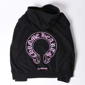 CHROME HEARTS Online Exclusive horse Shoe Hoodie Online Exclusive Black Pink Hoodie Parka Horseshoe Good Condition Used 4a002127