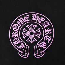 画像をギャラリービューアに読み込む, CHROME HEARTS クロムハーツ Online Exclusive horse Shoe Hoodie オンライン限定 ブラック ピンク フーディ パーカー ホースシュー 美品 中古 4a002127