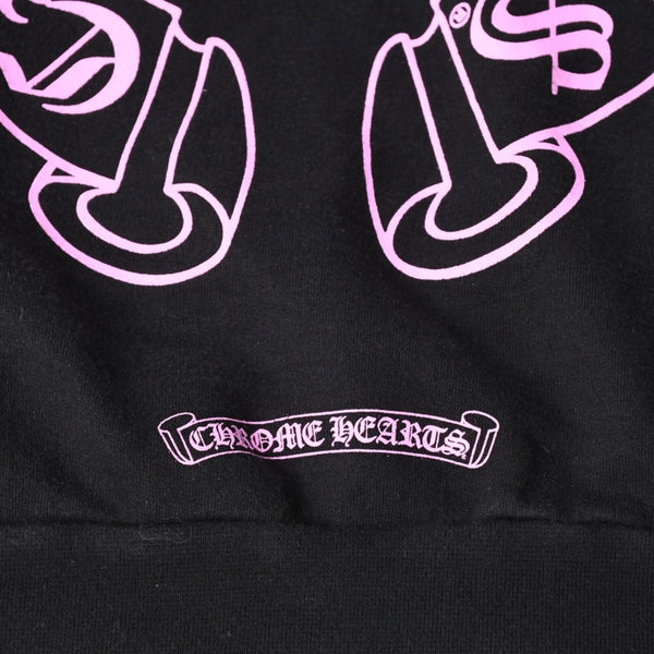 CHROME HEARTS Online Exclusive horse Shoe Hoodie Online Exclusive Black Pink Hoodie Parka Horseshoe Good Condition Used 4a002127