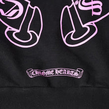 画像をギャラリービューアに読み込む, CHROME HEARTS クロムハーツ Online Exclusive horse Shoe Hoodie オンライン限定 ブラック ピンク フーディ パーカー ホースシュー 美品 中古 4a002127