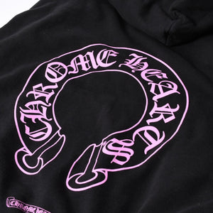 CHROME HEARTS Online Exclusive horse Shoe Hoodie Online Exclusive Black Pink Hoodie Parka Horseshoe Good Condition Used 4a002127