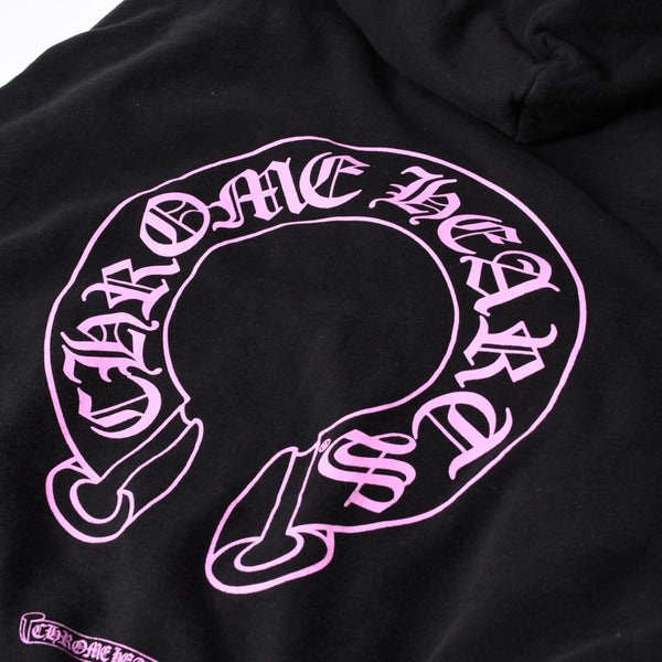 CHROME HEARTS Online Exclusive horse Shoe Hoodie Online Exclusive Black Pink Hoodie Parka Horseshoe Good Condition Used 4a002127