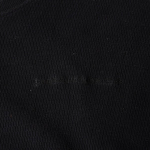 CHROME HEARTS Cross Patch Thermal Crew Neck Cut and Sew Leather Cross Patch Black Thermal Long T Cutoff Waffle Fabric Good Condition Used 4a002112