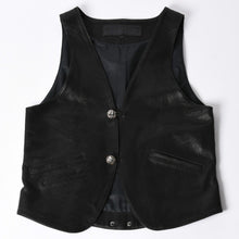 画像をギャラリービューアに読み込む, 極美品 CHROME HEARTS クロムハーツ ベストレザー ダガーZIP Black ブラック シルバー金具 中古 4a001950