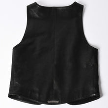 画像をギャラリービューアに読み込む, 極美品 CHROME HEARTS クロムハーツ ベストレザー ダガーZIP Black ブラック シルバー金具 中古 4a001950