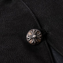 画像をギャラリービューアに読み込む, 極美品 CHROME HEARTS クロムハーツ ベストレザー ダガーZIP Black ブラック シルバー金具 中古 4a001950