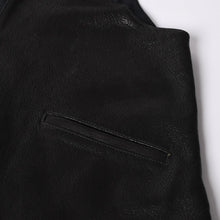 画像をギャラリービューアに読み込む, 極美品 CHROME HEARTS クロムハーツ ベストレザー ダガーZIP Black ブラック シルバー金具 中古 4a001950