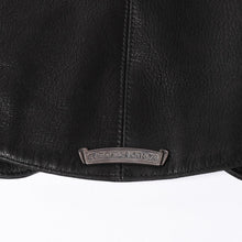 画像をギャラリービューアに読み込む, 極美品 CHROME HEARTS クロムハーツ ベストレザー ダガーZIP Black ブラック シルバー金具 中古 4a001950