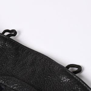 極美品 CHROME HEARTS クロムハーツ ベストレザー ダガーZIP Black ブラック シルバー金具 中古 4a001950