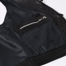 画像をギャラリービューアに読み込む, 極美品 CHROME HEARTS クロムハーツ ベストレザー ダガーZIP Black ブラック シルバー金具 中古 4a001950